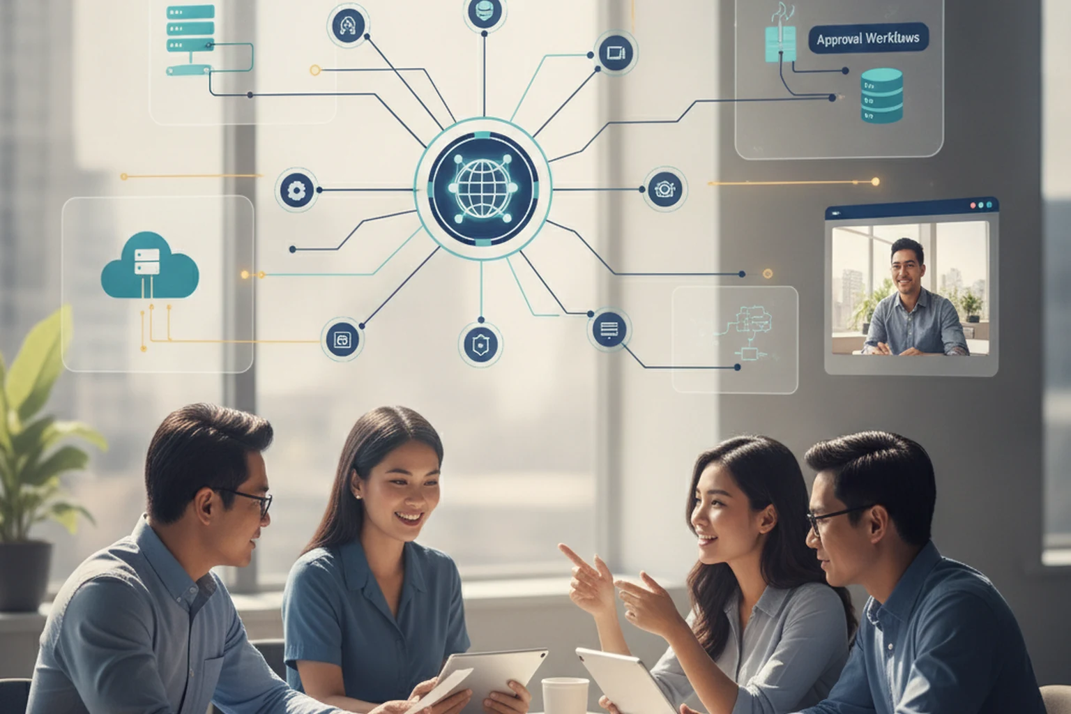 Virtual Assistant Service Operations: Source of Truth Map editorial illustration