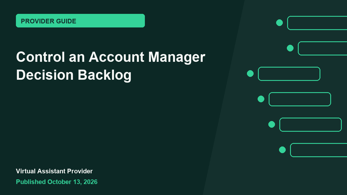 Featured illustration for “Control an Account Manager Decision Backlog”