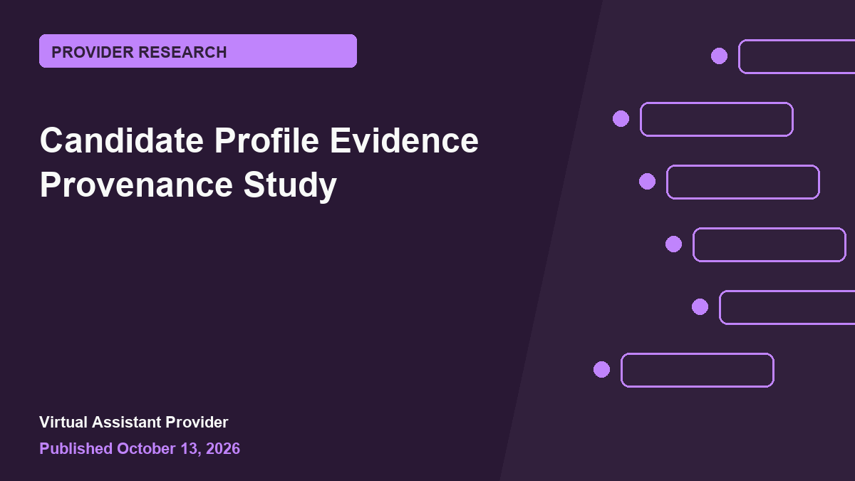 Featured illustration for “Candidate Profile Evidence Provenance Study”