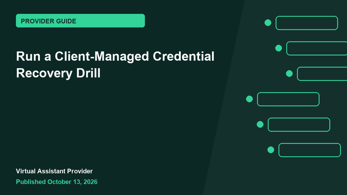 Featured illustration for “Run a Client-Managed Credential Recovery Drill”
