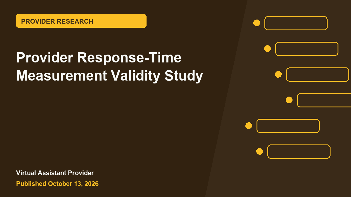 Featured illustration for “Provider Response-Time Measurement Validity Study”