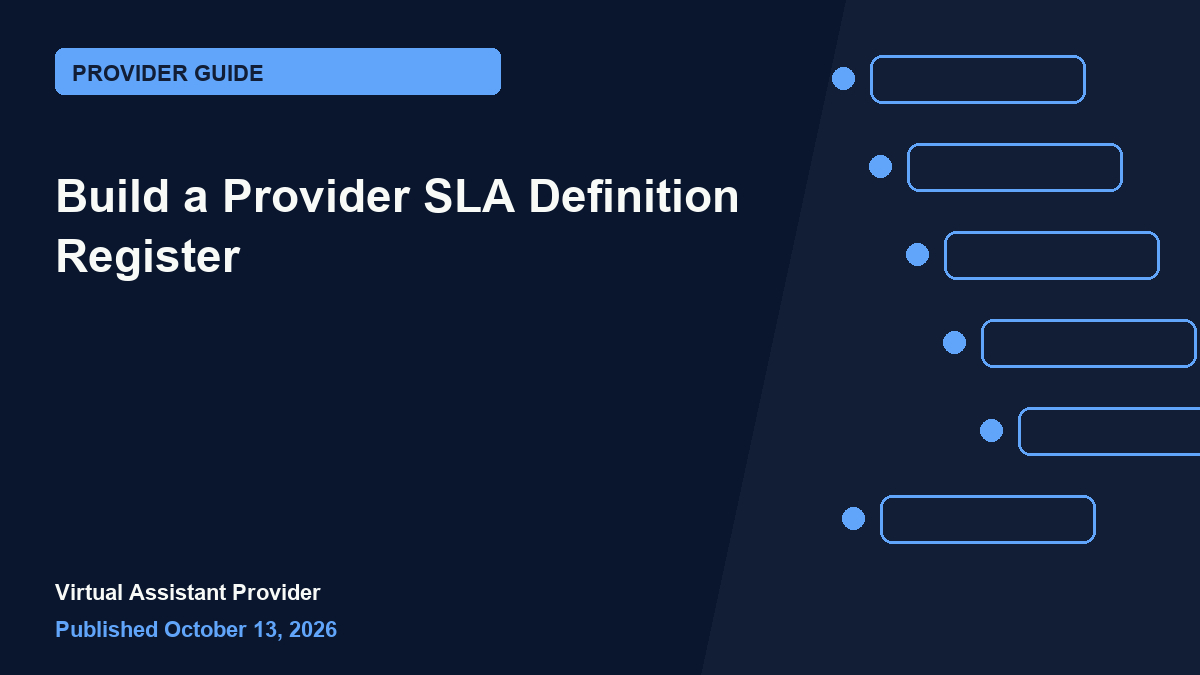 Featured illustration for “Build a Provider SLA Definition Register”