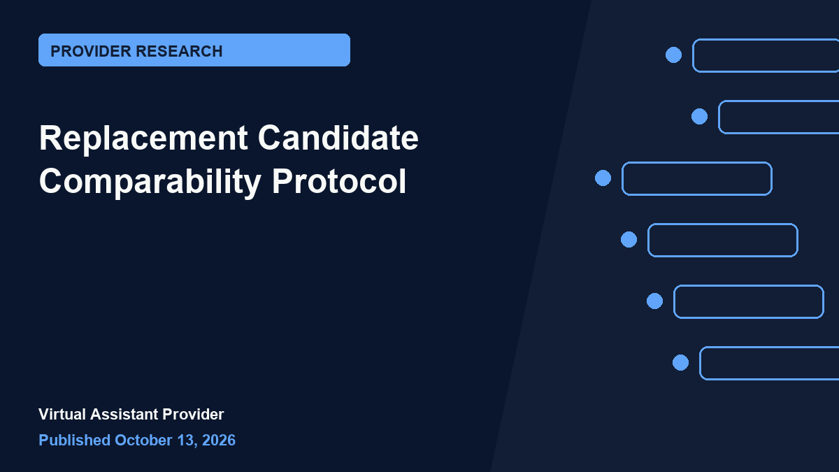 Featured illustration for “Replacement Candidate Comparability Protocol”