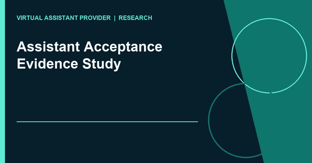 Assistant Acceptance Evidence Study study diagram